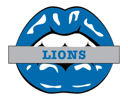 Detroit Lions Lips Logo vinyl decal